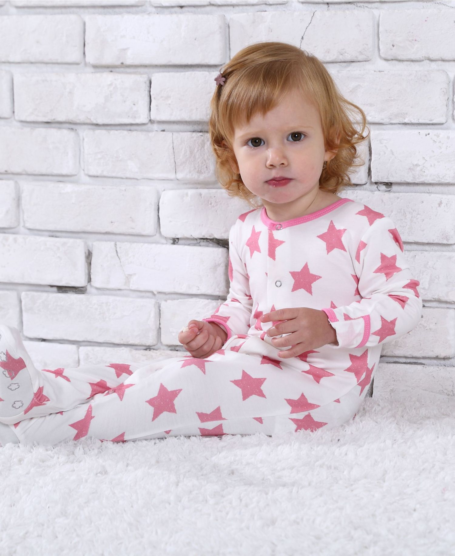 Baby Boys Girls Star Footed Coverall