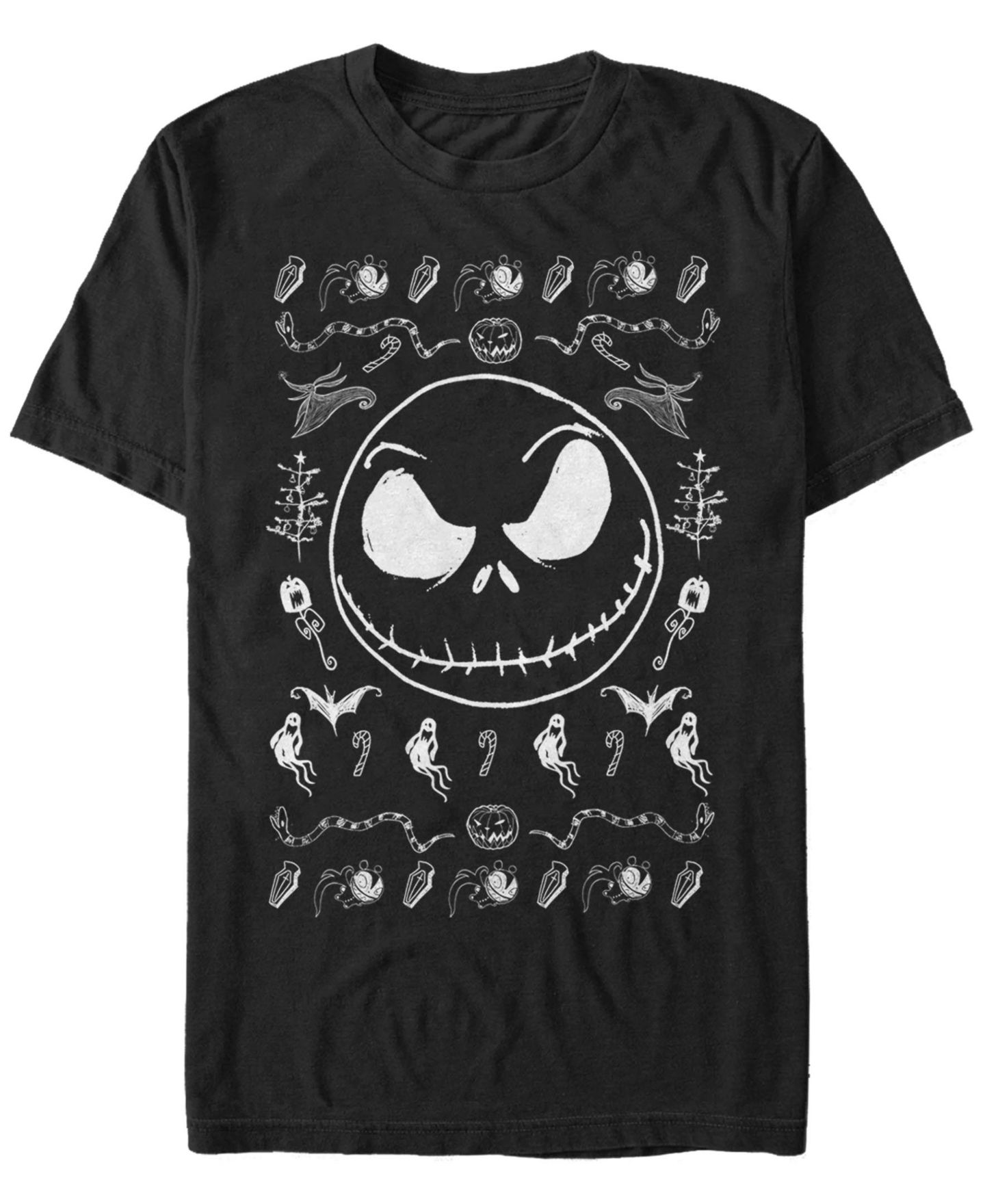 Мужской свитер Fifth Sun Jack Spooky Sweater Short Sleeve T-Shirt, цвет: Чёрный — фото 1