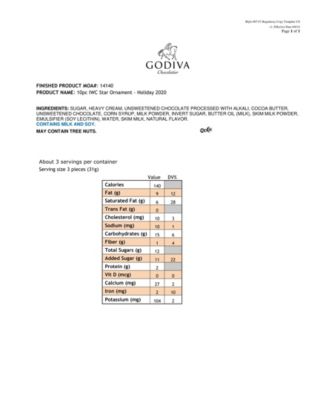 Godiva Ornament Star Chocolate Gift Box, 10 Piece Set