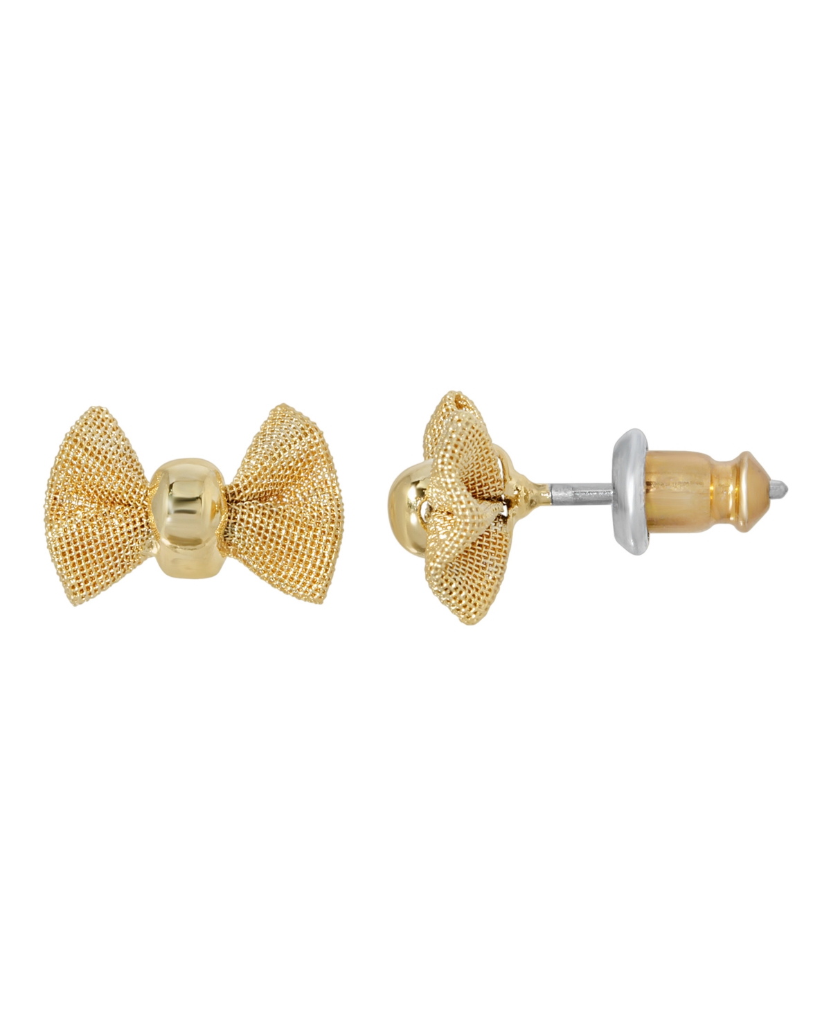 2028 Gold-tone Small Bow Stud Earring In Yellow