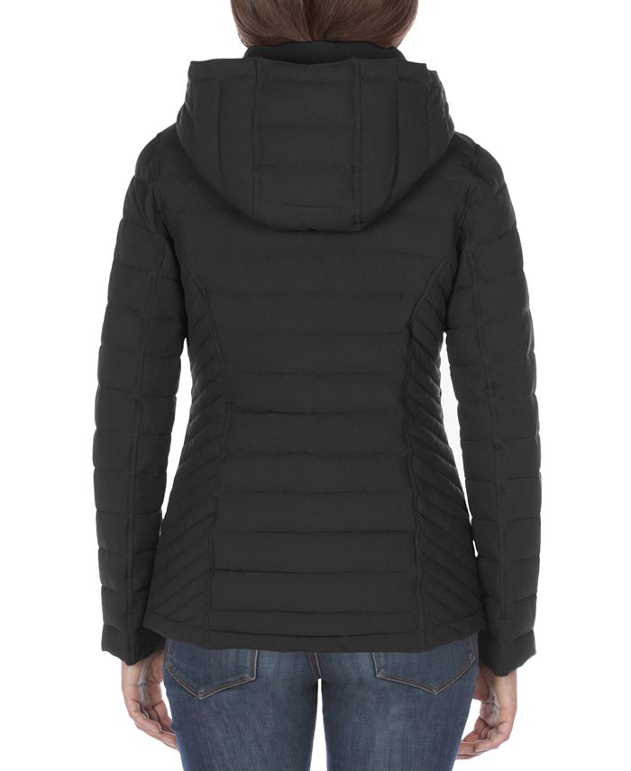 Nautica Women's Hooded Stretch Packable Puffer Coat, Created for Macy's ...