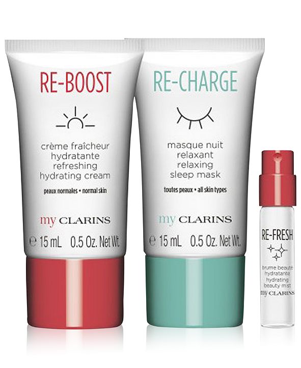 My Clarins 3Pc. Limited Edition ReBoost, ReCharge, ReFresh Gift Set