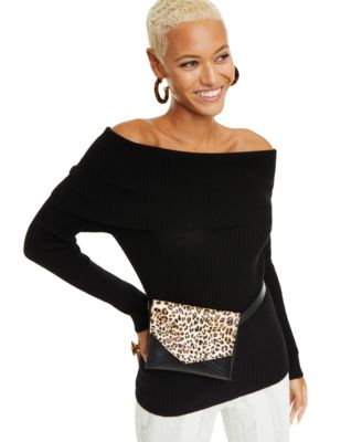 macy's off the shoulder sweater