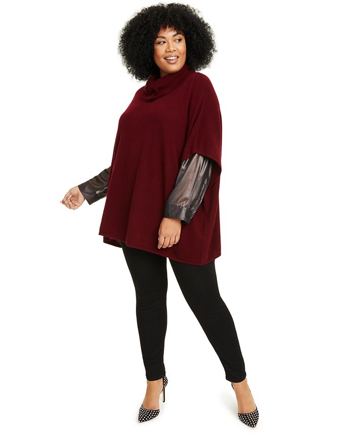 Cashmere cowl neck poncho online