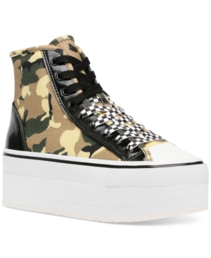 image of Steve Madden Women-s Stories Flatform High-Top Sneakers