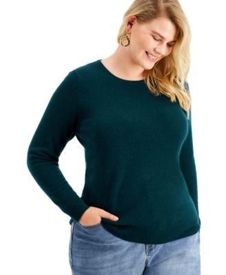 macys cashmere sweaters plus size