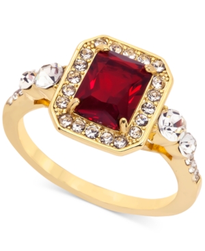 image of Charter Club Gold-Tone Stone & Crystal Statement Ring, Created for Macy-s