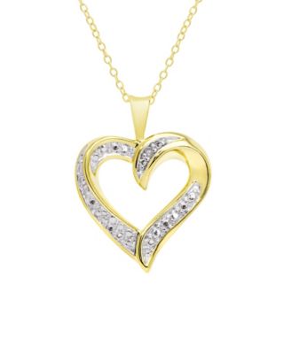 macy's heart necklace gold