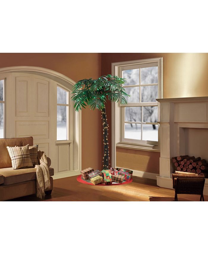 Puleo 8" PreLit Palm Tree Macy's