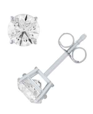 image of Certified Diamond (1 ct. t.w.) Stud Earrings in 14k White Gold