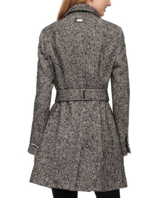 anne klein belted wrap coat