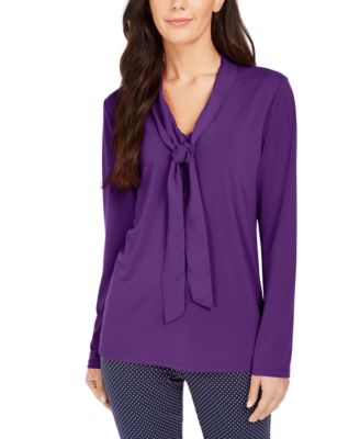 macy's purple blouses