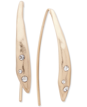image of lonna & lilly Gold-Tone Crystal Sculptural Threader Earrings
