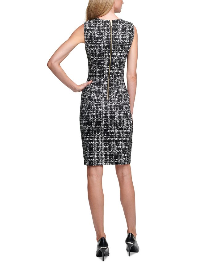 Calvin Klein Patterned Sheath Dress & Reviews - Dresses - Women - Macy's