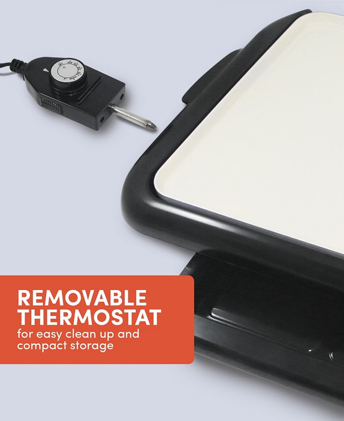 Elite Gourmet Electric 18" Ceramic Griddle with Warming Drawer Macy's