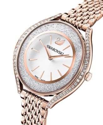 Women's Swiss Crystalline Aura Rose Gold-Tone Stainless Steel PVD Bracelet Watch 35mm