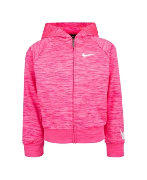 image of Nike Little Girls Dri-fit Lightweight Jersey Full-Zip Hoodie