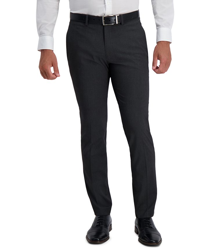 Cole Reaction Men's SlimFit Stretch Subtle Stripe Dress Pants