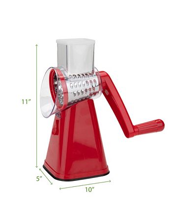 Mind Reader Rotary Drum Cheese Grater, Vegetable Shredder, Food Slicer and  Chopper with Interchangeable Blades - Macy's