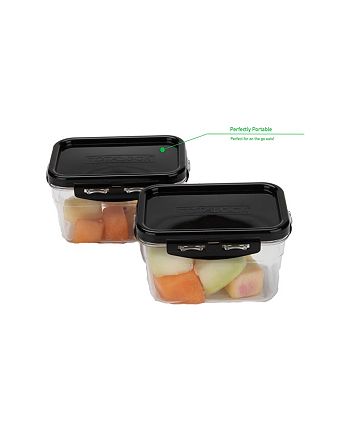 Mind Reader - Polycarbonate Shatter-Proof Unbreakable 24-Pc. Food Storage Meal Prep Containers with Airtight Locking Lids