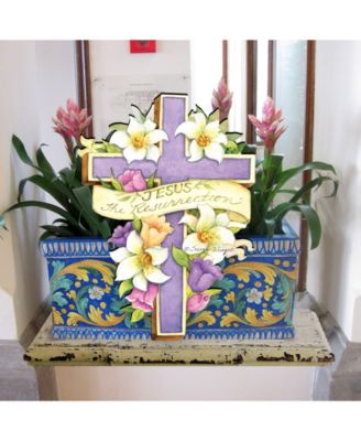 by Susan Winget Easter Cross He is Risen Wall and Door Decor