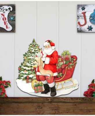 by Susan Winget Classic Christmas Wish List Santa Wall and Door Decor