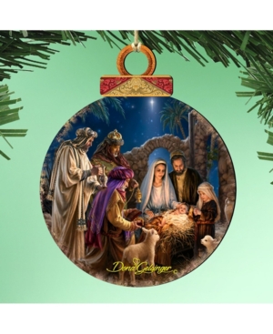Designocracy by Dona Gelsinger Miracle Nativity Ornament Set of 2