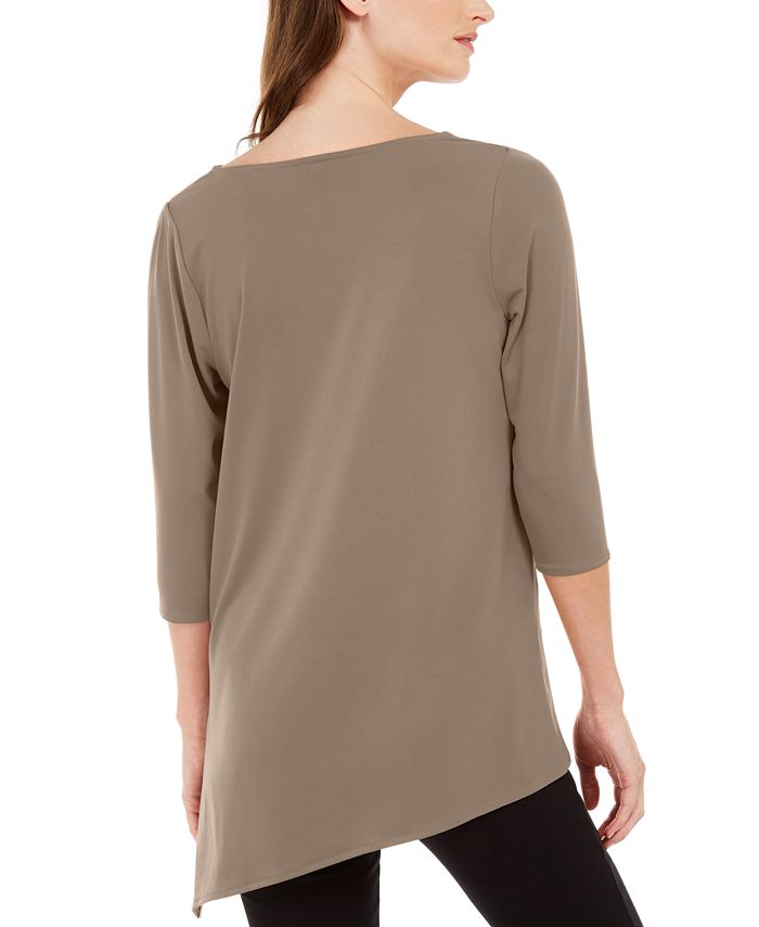 Alfani cold shoulder asymmetrical top shop