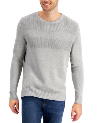 Club Room Men's Textured Cotton Sweater, Created for Macy's