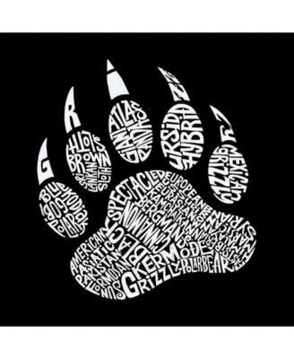 Types of Bears Men's Raglan Word Art T-shirt