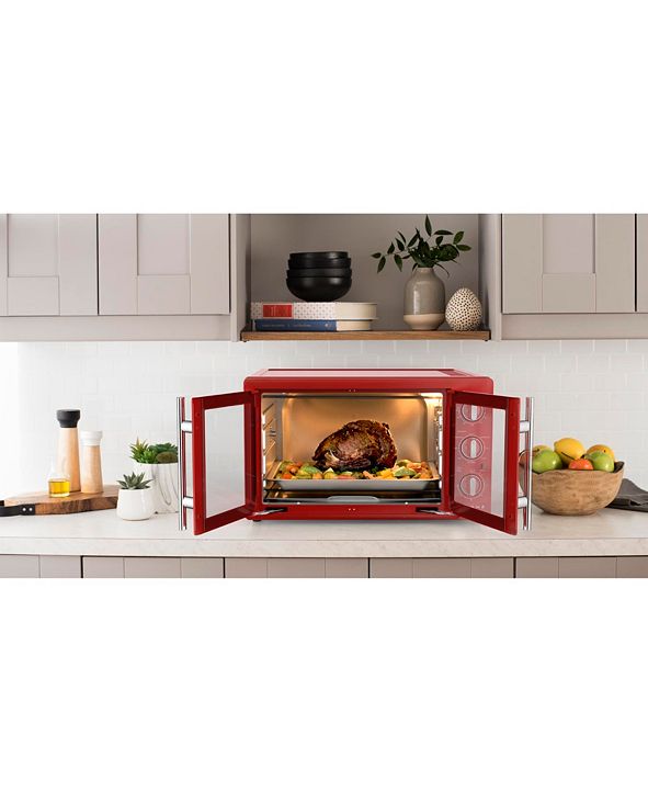 Galanz 42L Bebop Blue Retro French Door Toaster Oven with Air Fry