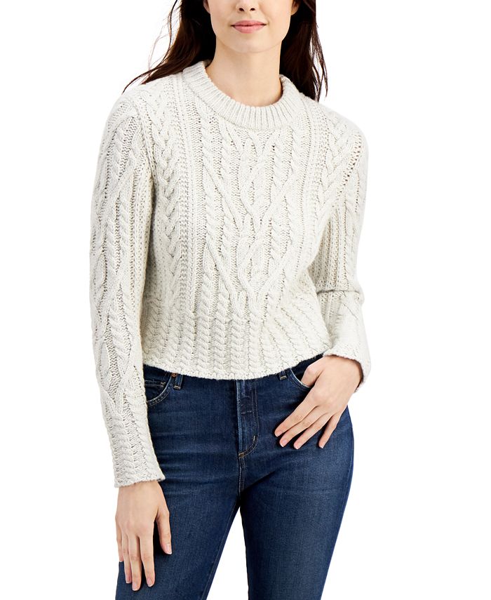 French Connection Joetta Cable-Knit Sweater - Macy's