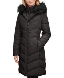 Faux-Fur-Trim-Hooded Puffer Coat, Created for Macy's