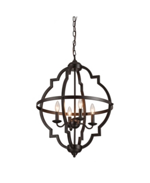 Home Accessories Octavia 20" 4-light Indoor Pendant Lamp With Light Kit In Brown