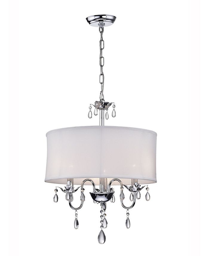 Home Accessories Paris 19" 3Light Indoor Chandelier with Light Kit