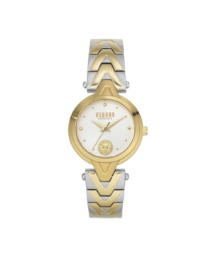 image of Versus by Versace Women-s Forlanni Gold and Silver Tone Stainless Steel Bracelet Watch 30mm