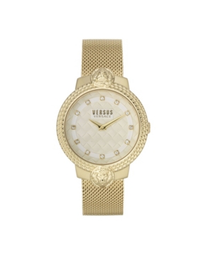 image of Versus by Versace Women-s Mouffetard Gold Tone Stainless Steel Bracelet Watch 38mm