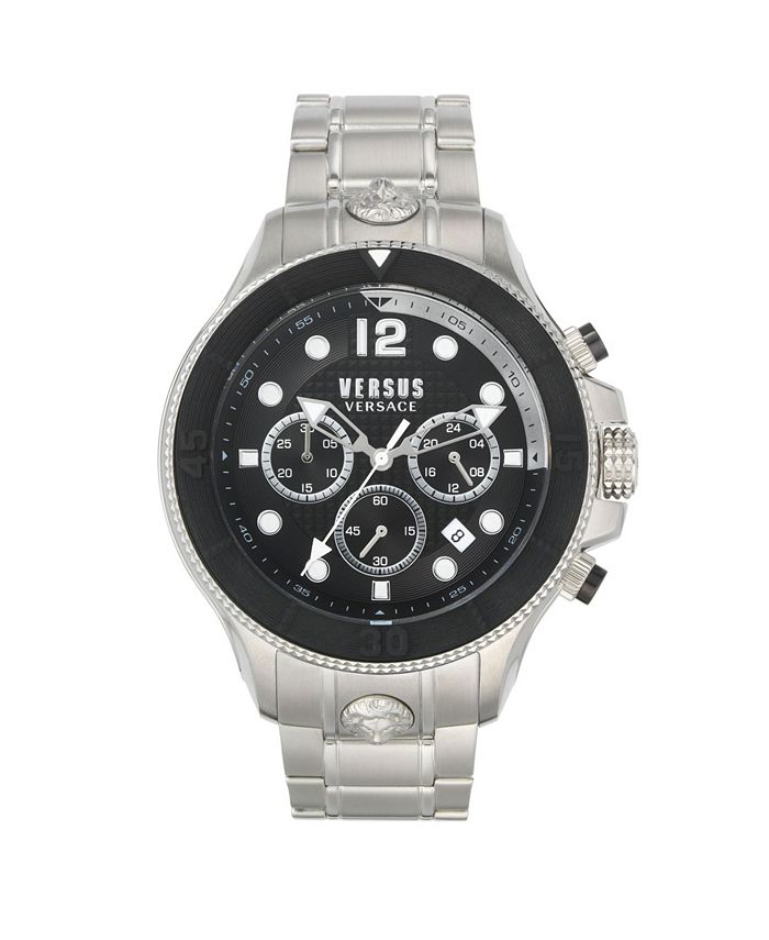Versus by Versace Men's Volta Silver Tone Stainless Steel Bracelet