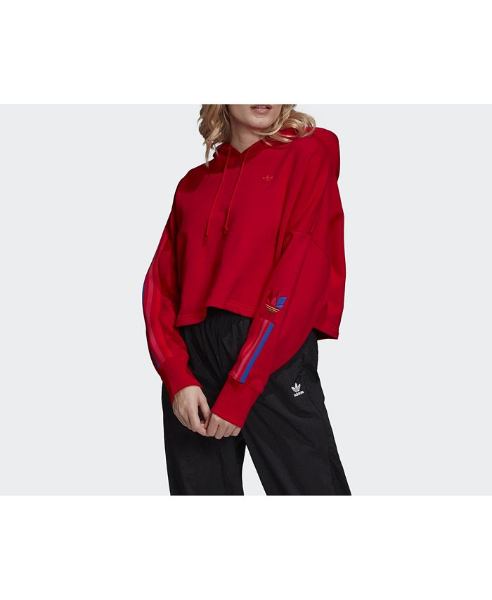 Adicolor tricolor cheap trefoil crop hoodie
