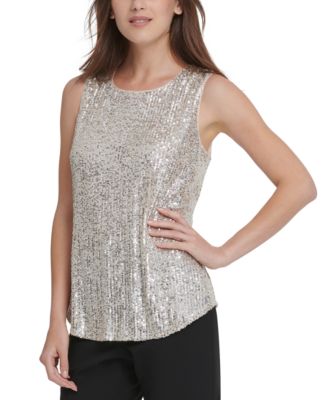 dkny sequin tank top