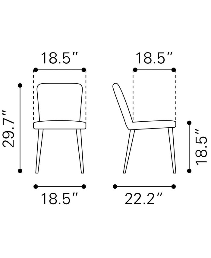 Zuo Manchester Dining Chair, Set of 2 Macy's