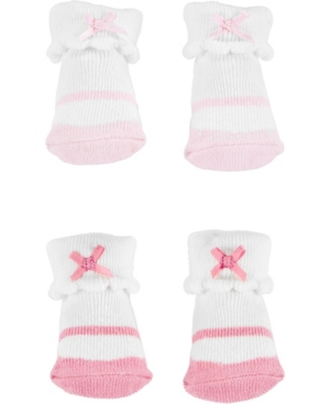 image of Carter-s Baby Girl 2-Pack Keepsake Booties