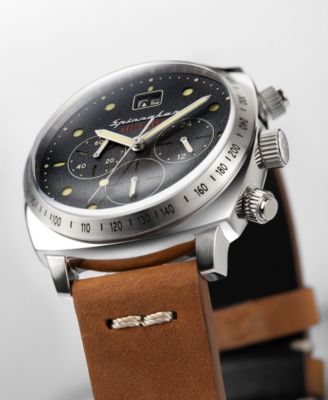 Men's Hull Chrono Brown Genuine Leather Strap Watch 42mm