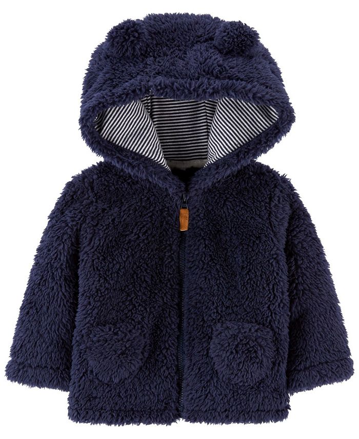 Carter's Baby Boy Hooded Sherpa Jacket - Macy's