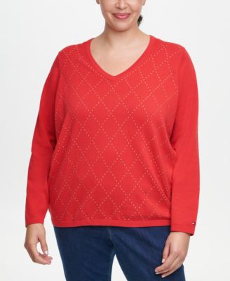 women's plus size argyle sweaters