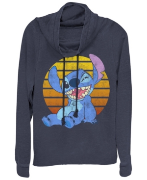 Fifth Sun Juniors Disney Lilo Stitch Bright Stitch Fleece Cowl Neck Sweatshirt