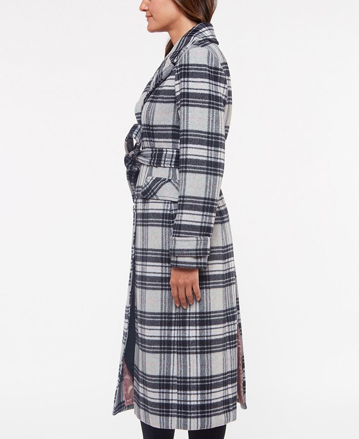 kate spade new york Plaid Belted Coat Macy's