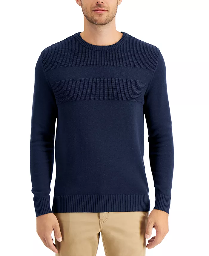 Men's Textured Cotton Sweater - thumbnail 3