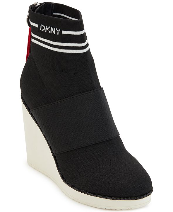 dkny leya wedge sneakers