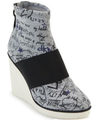 dkny wedge sneakers on sale